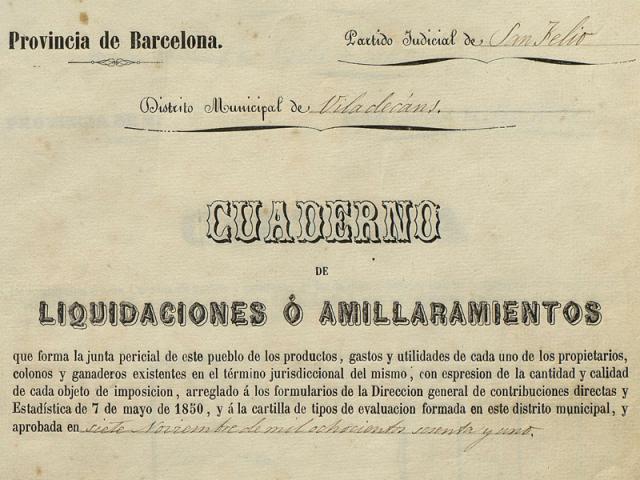 arxiu municipal fons documental archivos viladecans catastro cadastre