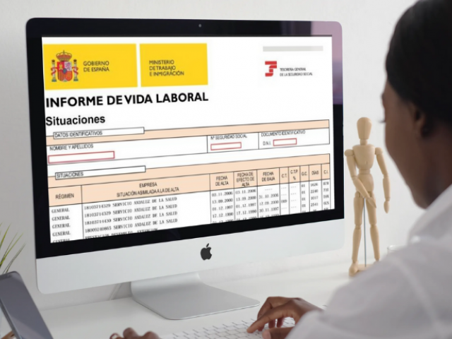 Imatge d'un informe de vida laboral