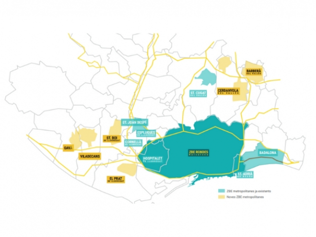 Mapa de la ZBE metropolitana