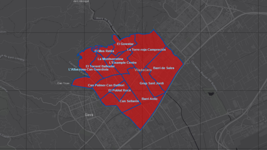 Detall del mapa interactiu per barris de l'Observatori