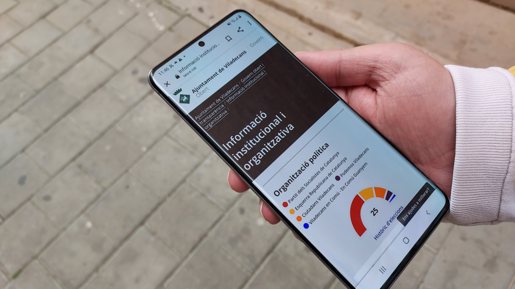 Consulta per mòbil del portal de transparència de Viladecans