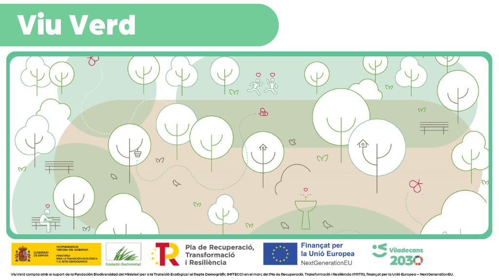 Imatge del Viu Verd, projecte amb el suport de la Fundación Biodiversidad del Ministeri per a la Transició Ecològica i el Repte Demogràfic en el marc del Pla de Recuperació, Transformació i Resiliència, finançat per la Unió Europea- NextGenerationEU