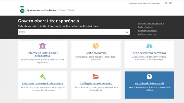 Transparència web