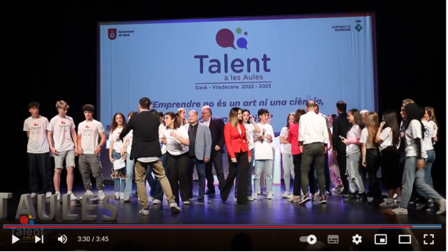 Acte de lliurament de premis Talent a les aules 2022-2023